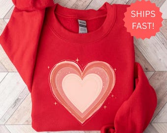 Romantisch valentijnsshirt grafisch, T-shirt abstract hart liefde illustratie, minimaal paar cadeau hoodie, modern valentijnsdagshirt