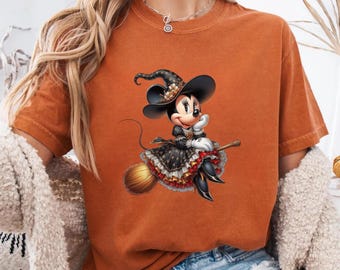 Minnie retroshirt, Minnie Halloween-shirt, Halloween Disney-shirt, Disney Girl-shirt, Halloween-shirt meisje, Halloween-shirt, Halloween 2025-shirt