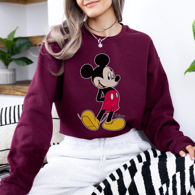 Disney vintage Mickey Mouse-sweater, vintage Disney Mickey Mouse-shirt, Disneyworld vakantiesweater, Disney retro-trui afbeelding 7