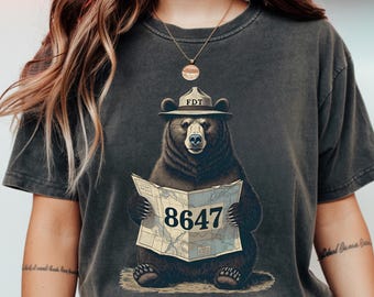 Camiseta FDT 8647, Camiseta con Oso FDT Comfort Colors®, Camiseta "Protejamos Nuestro Parque Nacional", Camiseta anti-Trump, Camiseta de Resistencia, Conciencia Ambiental