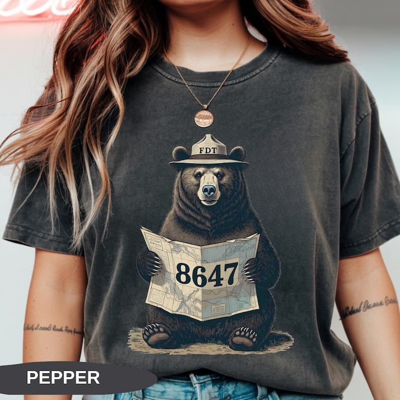 8647 FDT-skjorta, Comfort Colors® FDT-björnskjorta, Skydda vår nationalpark-t-shirt, Anti-Trump-skjorta, Motstå-skjorta, Miljömedvetenhet bild 1