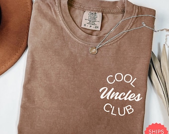 Comfort Colors® Cool Uncles Club Shirt, New Uncle Tee, Uncle to Be Gift, Pregnancy Announcement Shirt, Funny Funcle Shirt, Uncle Reveal Tee