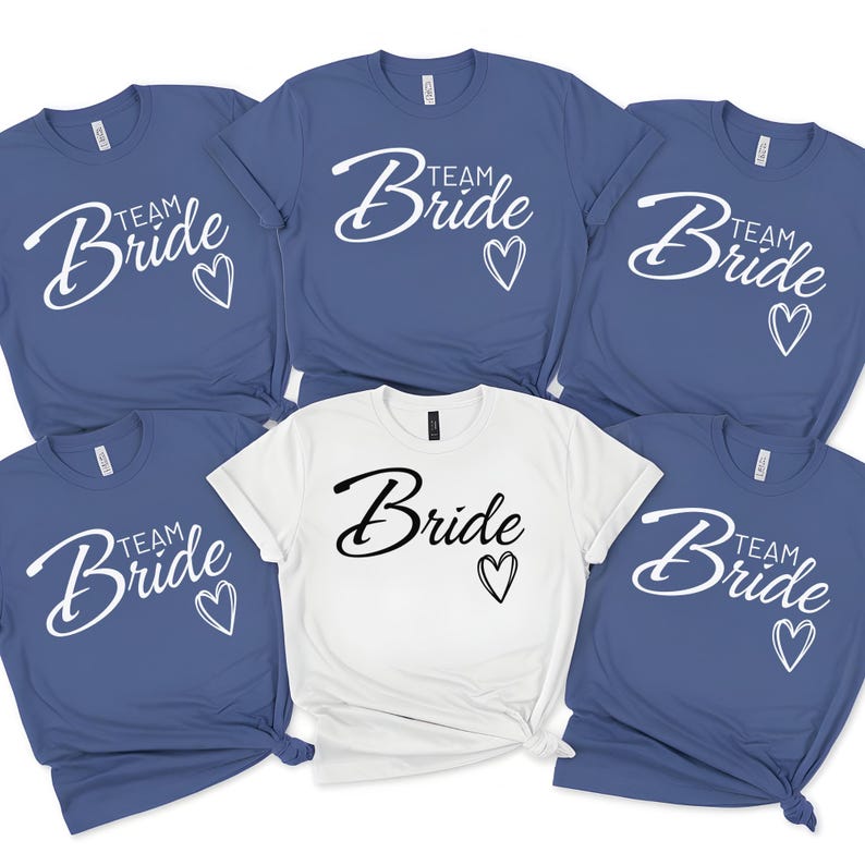 Bride and Team Bride Shirts, Bachelorette Party Tees, Bridesmaid ...