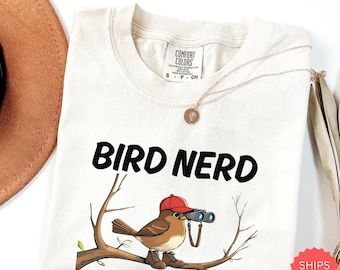 Comfort Colors®, Vogel Nerd T-Shirt, Vogelbeobachter T-Shirt, Vogelbeobachter Geschenk, Vogelbeobachter-T-Shirt, Twitcher T-Shirt, Natur-Liebhaber-Geschenk, Vogelbeobachter-T-Shirt