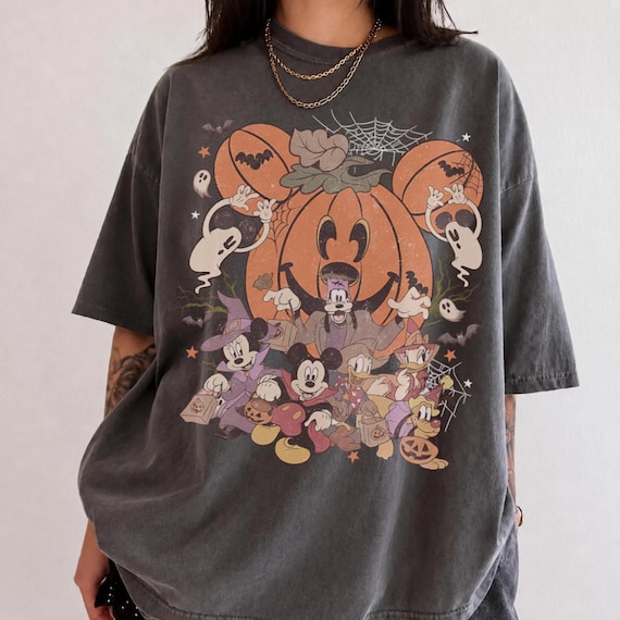 Disney Halloween Pumpkin Shirt, Mickey And Friends Trick Or Treat Tee, Vintage Mickey Mouse Spooky Season, Family Matching Vacation 2026
