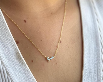 Arabic Love Necklace, 925 Sterling Silver Arabic Calligraphy Pendant, Love Symbol, Arabic Jewelry