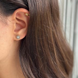 Evil Eye Earrings, Sterling Silver, Gold or Rose Gold Evil Eye, Dainty Earrings, Statement Earrings, Handmade Jewelry