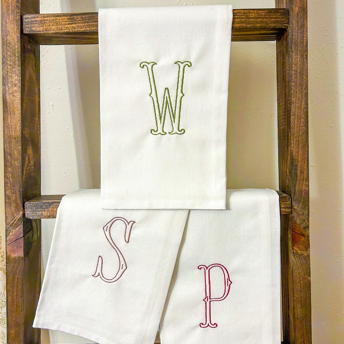 Custom Monogrammed Tea Towel