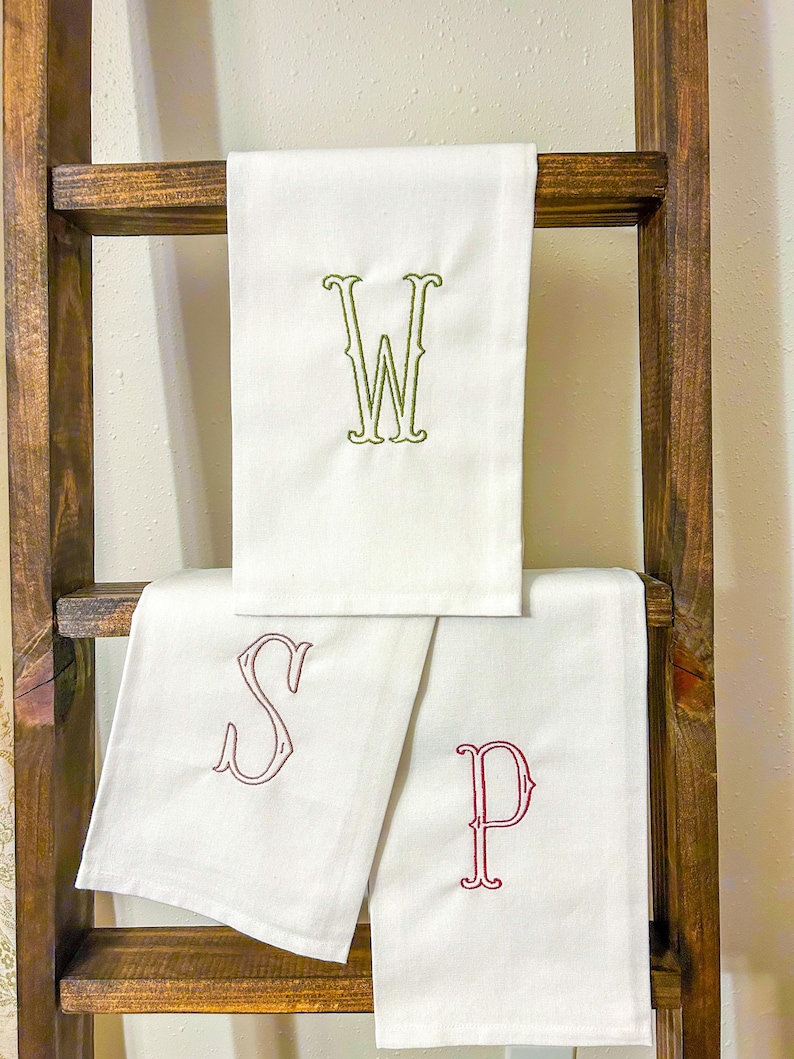 Custom Monogrammed Tea Towel
