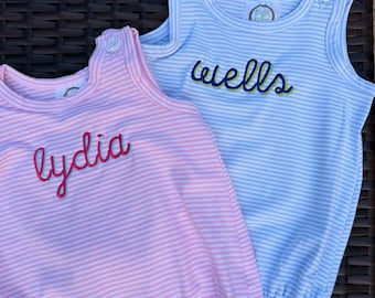 Personalized Striped Baby Bubble
