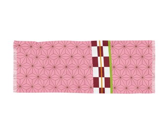 Dämonentöter stilvoller leichter Schal Perfekt für Frühling, Geschenk für Sie, Mode-Accessoire, Boho Schal, rosa gemusterter Schal