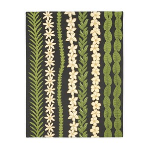 Lei Print Velveteen Microfiber Blanket (Two-sided print)