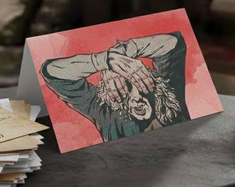 Longlegs Movie Birthday Card | Horror Art Greeting Card