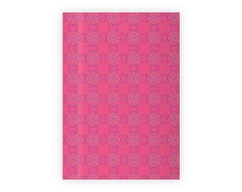 Färgglatt rosa presentpapper: Rolig födelsedags-, högtids- och festdesign