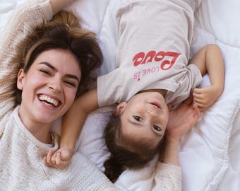 Camiseta infantil Love Is Love, camiseta de San Valentín para niños de 2 a 5 años