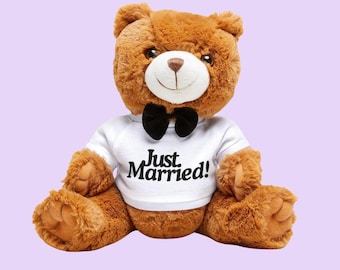 Osito de peluche de recién casados, regalo de San Valentín