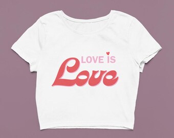 Camiseta corta Love Is Love para mujer