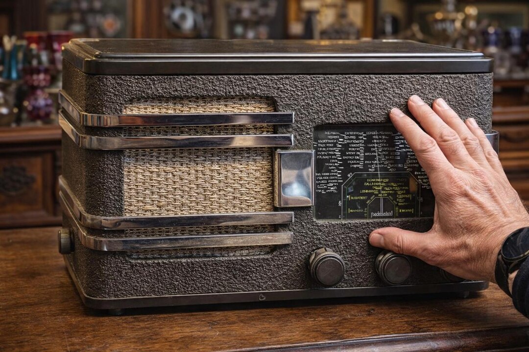 Vintage Paillard Tube Radio 1940s 1950s Swiss Table Radio Works