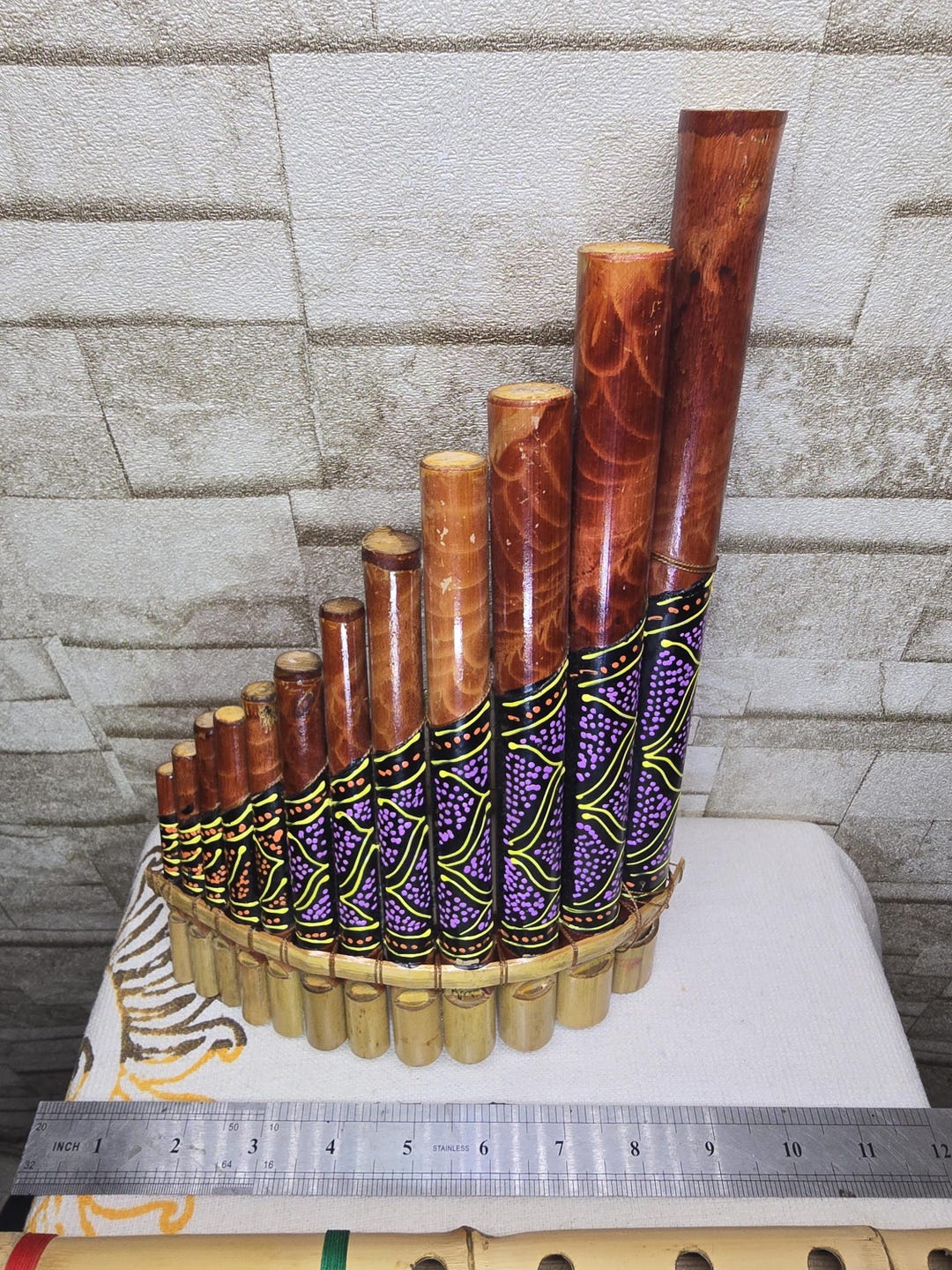 Handmade Bamboo Pan Flute – Tuned Folk Wind Instrument | Natural Bamboo ...