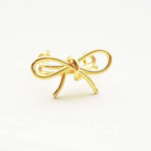 Ear Cuff Gold Bow Dainty Ear Wrap Earcuff