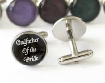 Godfather of the Bride Gift, Godfather Cufflinks, Wedding Gift For Godfather, Godfather Gift from Bride, God Father Gift for God Father