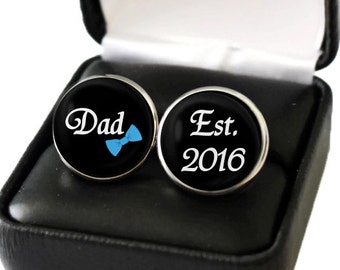 Gender Reveal Idea, Gender Reveal Party, Gender Reveal Gift for New Dad to Be, Baby Announcement to Husband, New Dad Gift, Dad Cufflink