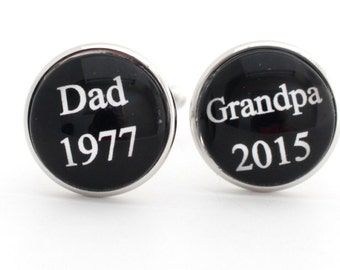 Father's Day Grandpa Grandparents Day Baby Announcement Grandparent Pregnancy Reveal to Grandparents Gifts for Grandparents Cufflink