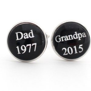 Father's Day Grandpa Grandparents Day Baby Announcement Grandparent Pregnancy Reveal to Grandparents Gifts for Grandparents Cufflink