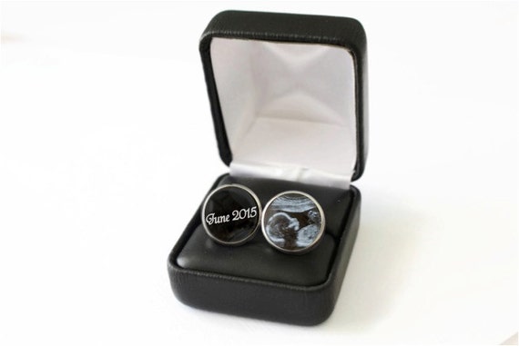 Ultrasound Cufflinks, Ultrasound Picture Gift, Baby Keepsake Gift for Husband, Pregnancy Reveal to Grandparent, Pregnancy Announcement to