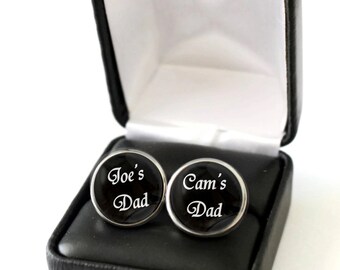 Father Birthday Gift from Kids, Gift for Dad Daughter, Dad Gift from Daughter, Dad Gift from Son, Personalized Cufflinks for Dad, Cufflink