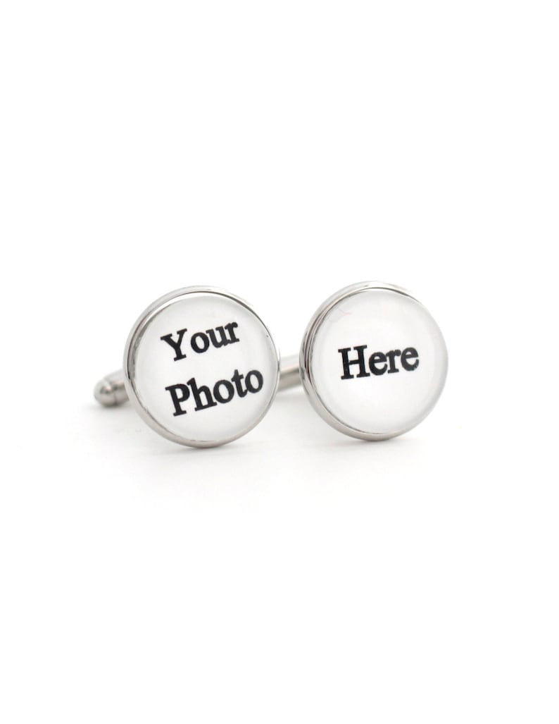 Customized Cufflinks Personalized Photo Cufflinks Custom Etsy