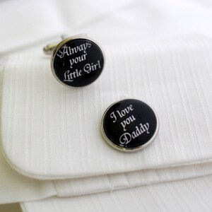 Father of the Bride Gift From Bride, Always your little Girl Cufflinks, I love you Daddy, Dad Gift From Bride, Father of the Bride Cuff Link