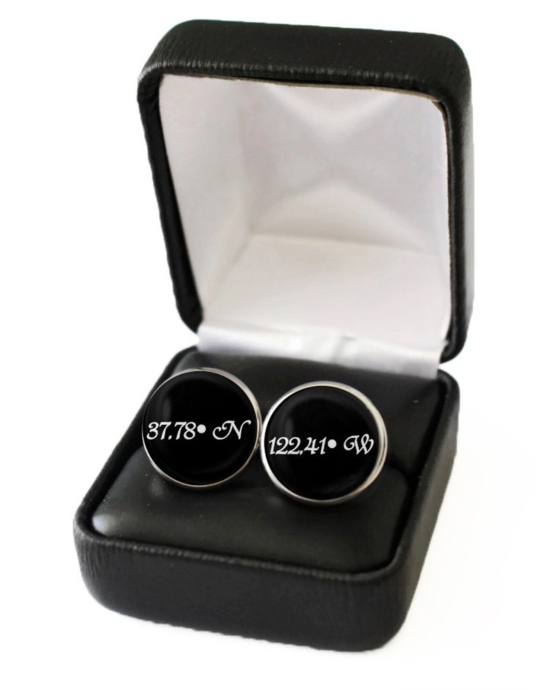 Latitude Longitude Men Coordinate Gift for Men Boyfriend Gift Long Distance Boyfriend Gift Coordinates Cufflinks Custom Coordinates Men