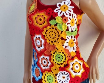 Victoria – Irish Crochet Top Pattern | Irish Lace blouse PDF • English / Free video tutorials for motifs