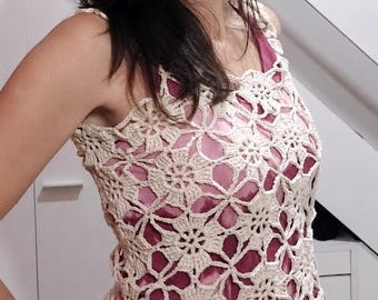 Granny Square Crochet top Pattern (70-page PDF) • XS–5XL • English/Spanish • Beginner Friendly • Crop tank top • Shirt • Boho Blouse