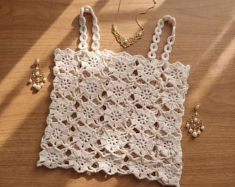 Granny Square Crochet top Pattern (70-page PDF) • XS–5XL • English/Spanish • Beginner Friendly • Crop tank top • Shirt • Boho Blouse