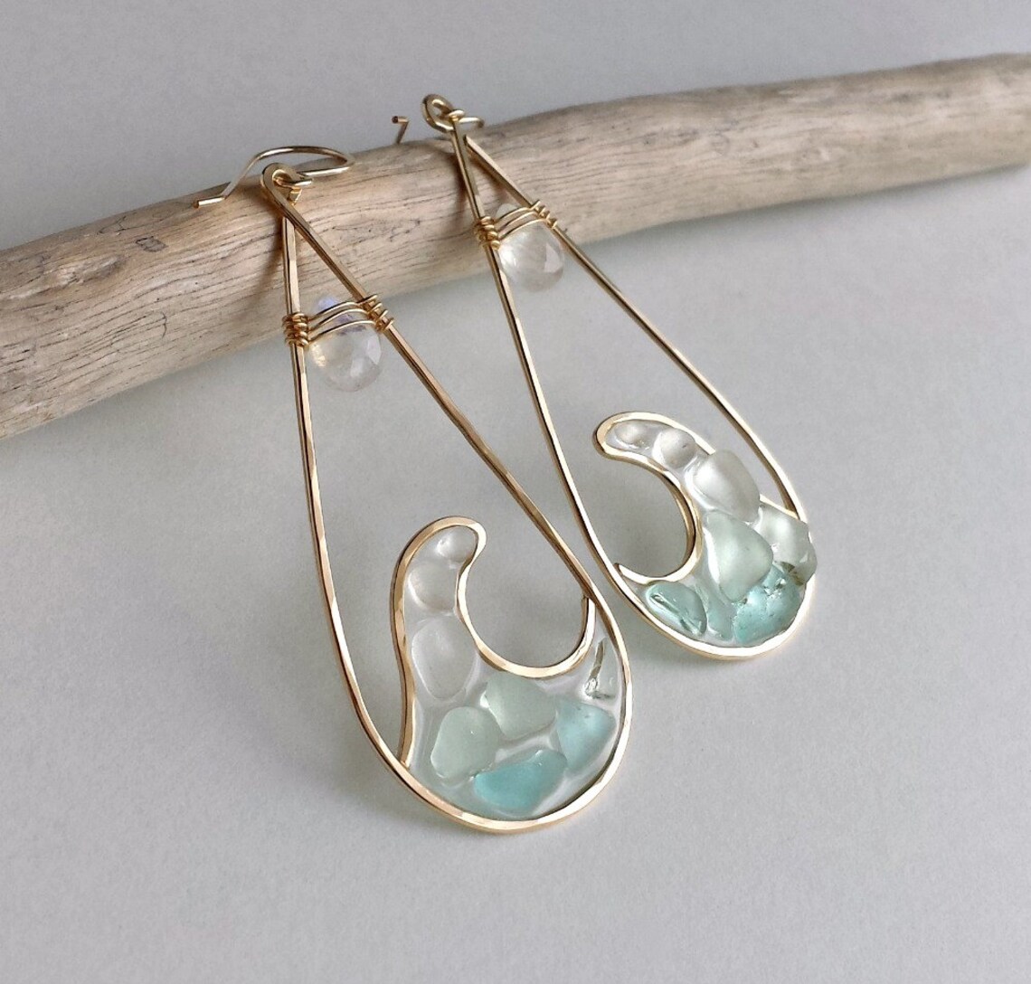 Seaglass Hoops main image 0
