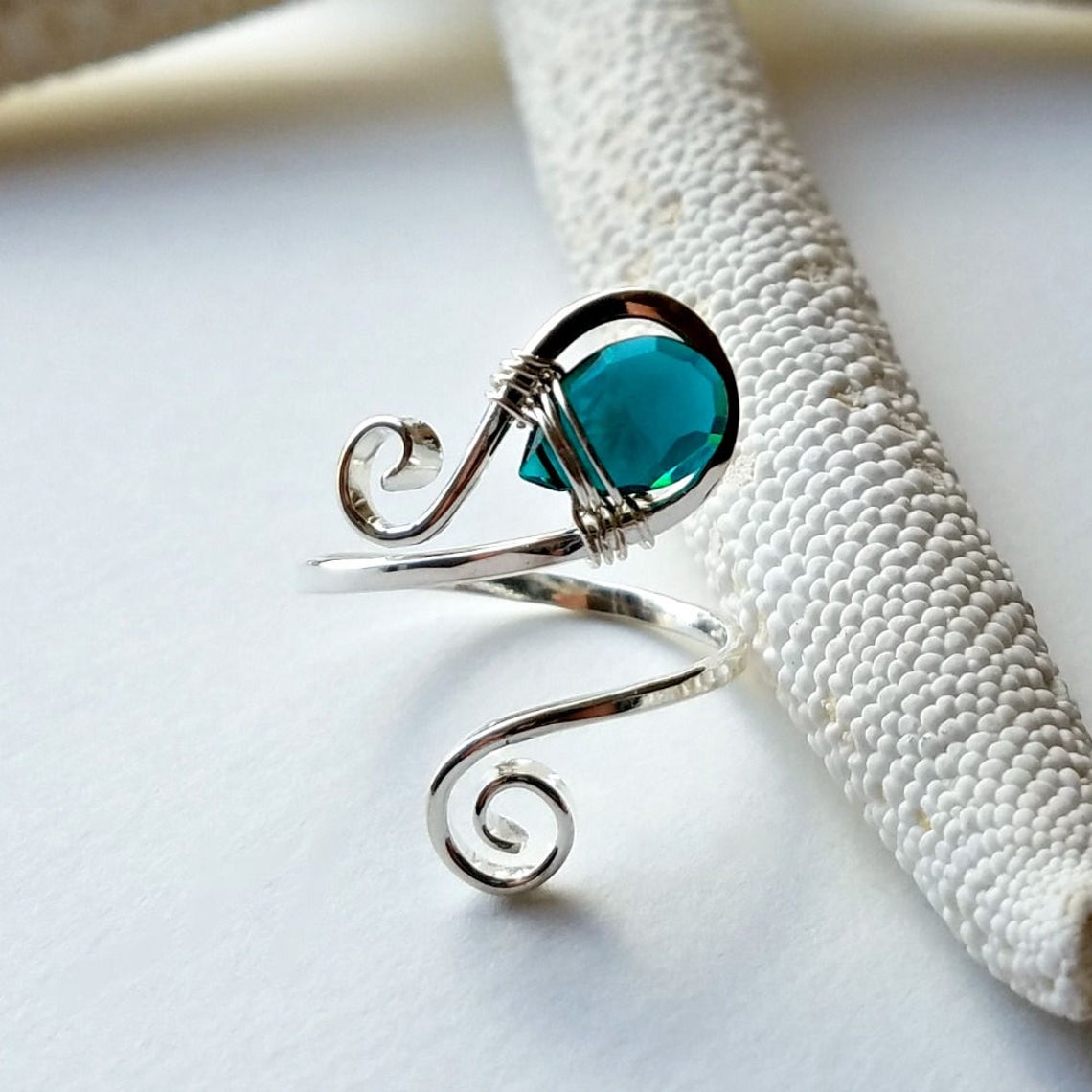 Adjustable Gemstone Ring Paisley Gemstone Ring Wire | Etsy