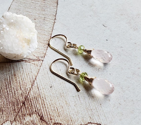Amazon.com: Rose Quartz Dangle Earrings for Women Rose Quartz Crystal Drop  Earrings Silver Pink Quartz Earrings Stone of Love and Beauty Gift for  Anniversary : Handmade Products