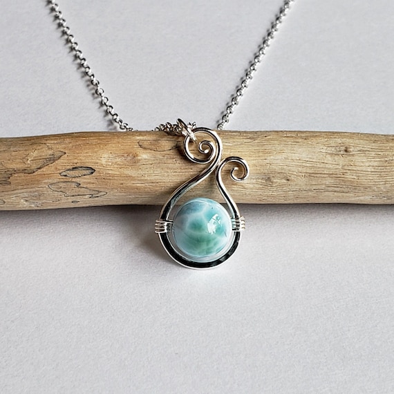 Etsy larimar necklace best sale
