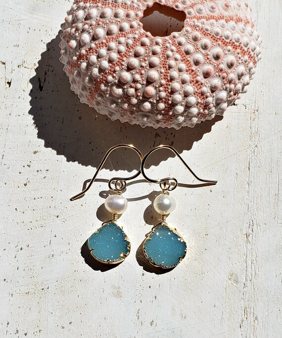 Etsy druzy hotsell earrings
