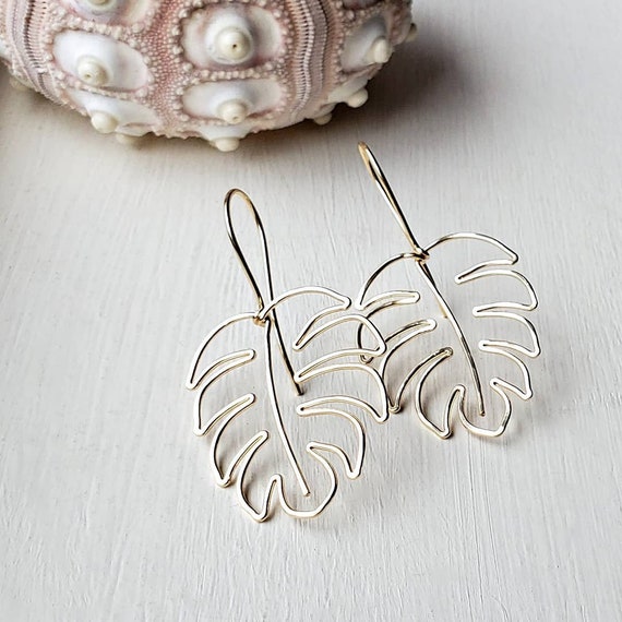 Etsy monstera earrings sale