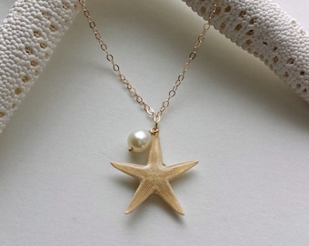 Real Starfish Necklace, Sea Star Necklace, Small Starfish Necklace, Beach Wedding Jewelry