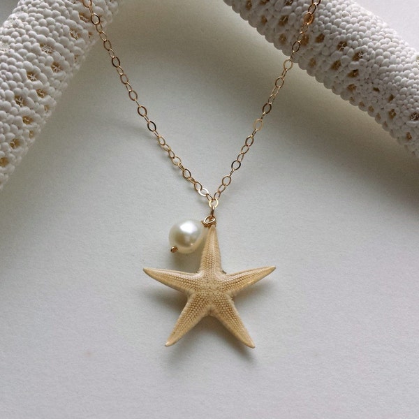 Real Starfish Necklace, Sea Star Necklace, Small Starfish Necklace, Beach Wedding Jewelry