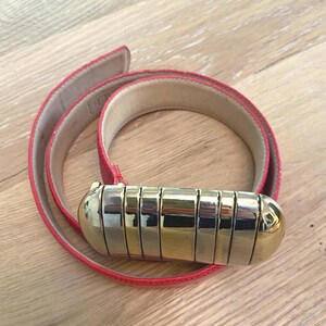 Red Snakeskin Belt - Etsy display picture 1