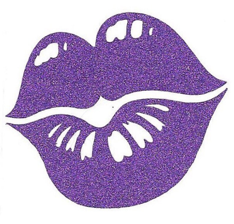 Glitter Sparkle Vinyl Lips Decal Sticker Etsy