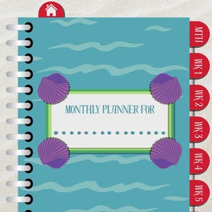 The Little Mermaid Inspired Digital Planner GoodNotes Planner Notability Planner Daily Weekly Monthly Undated Planner
