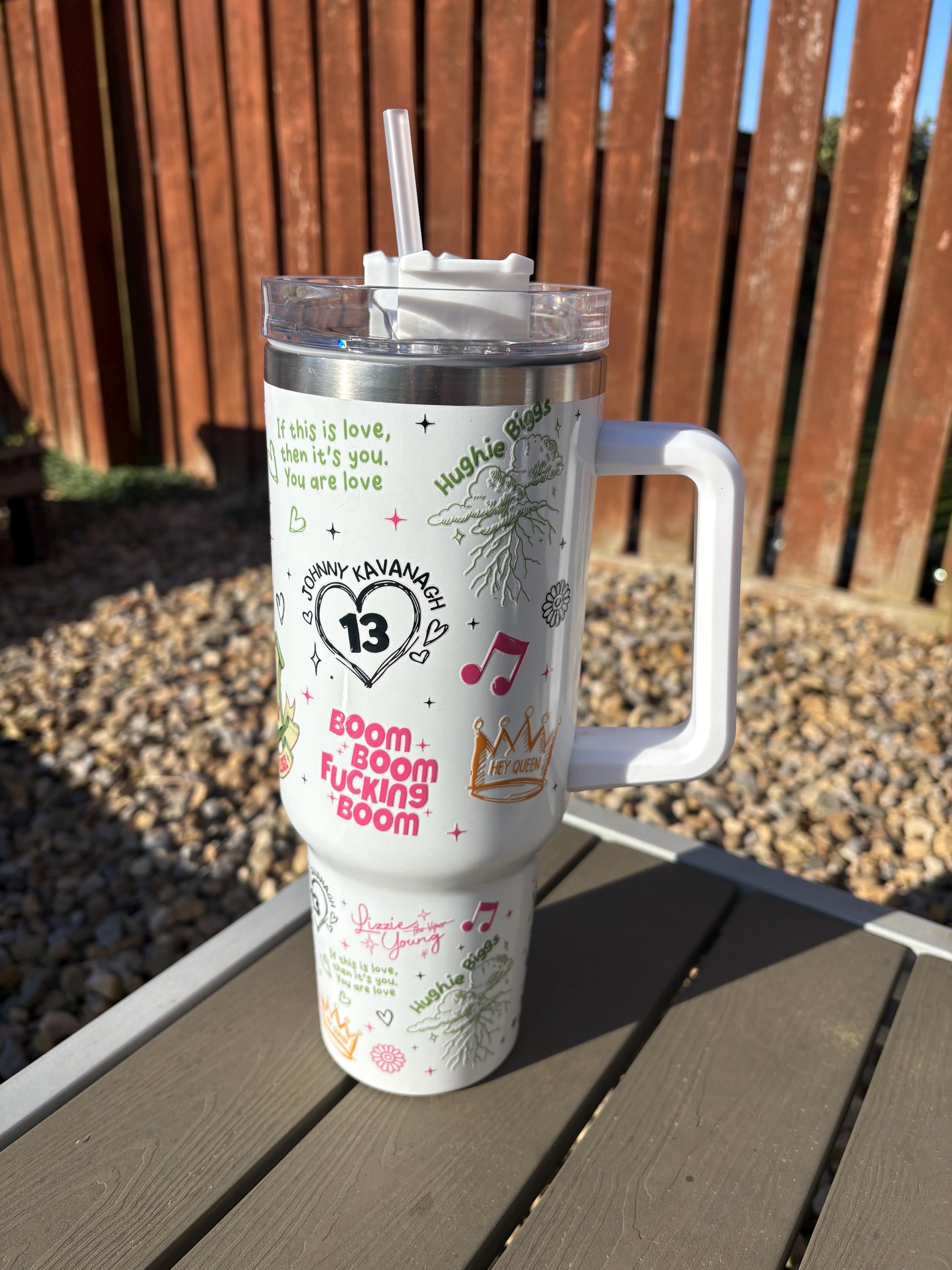 Binding 13 Keeping 13 Boys of tommen 40oz steel tumbler with handle