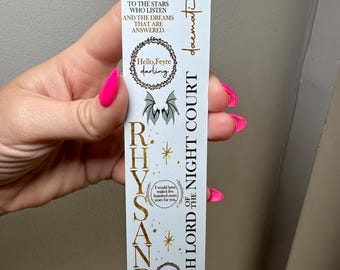 Acotar Rhysand metal bookmark