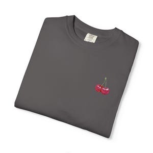 Embroidered Cherry T-shirt | Fruit-Inspired Tee | Trendy, Summer Vibes image 3